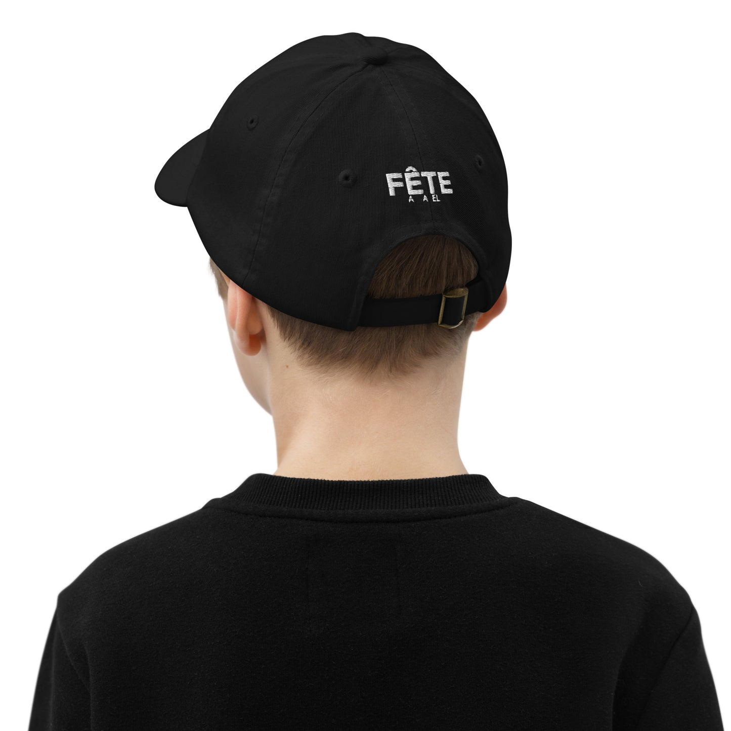 Children's & Youth Cap "CAN" Maple Leaf Embroidered in Classic White on Basic Black, French Navy or Canadian Red