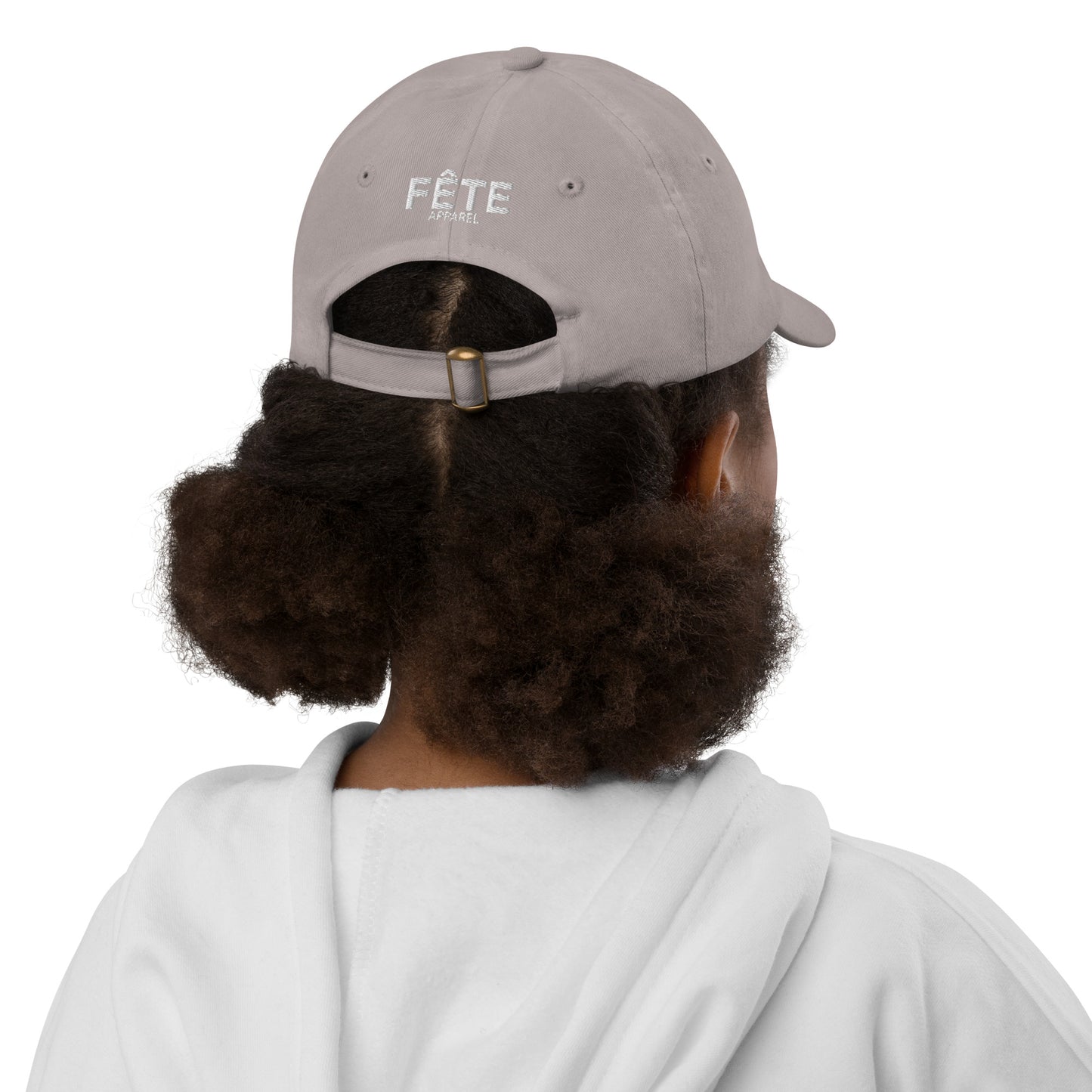 Children's & Youth Cap Equestrian Embroidered in Classic White on Basic Black, French Navy, Canadian Red or Light Grey