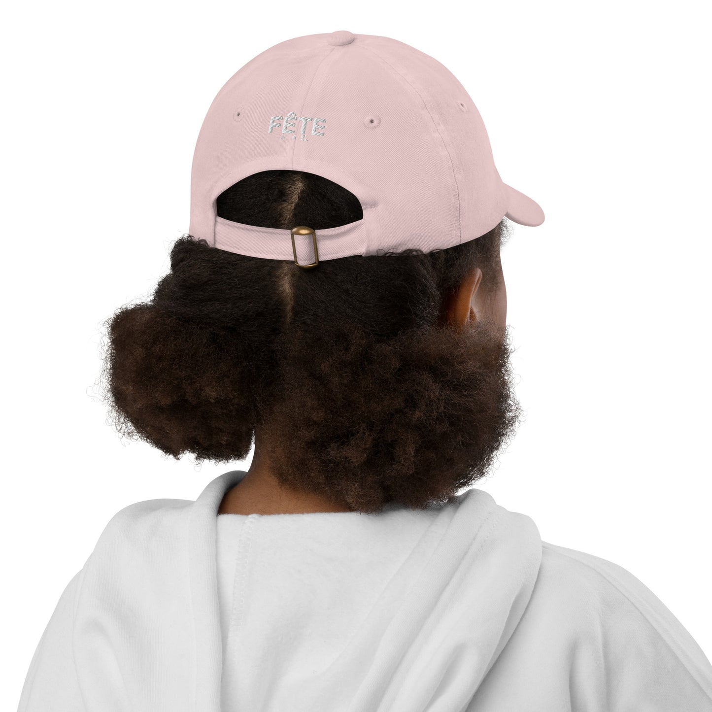 Children's & Youth Cap "YEEHAW" Embroidered in Classic White on Light Blue or Light Pink