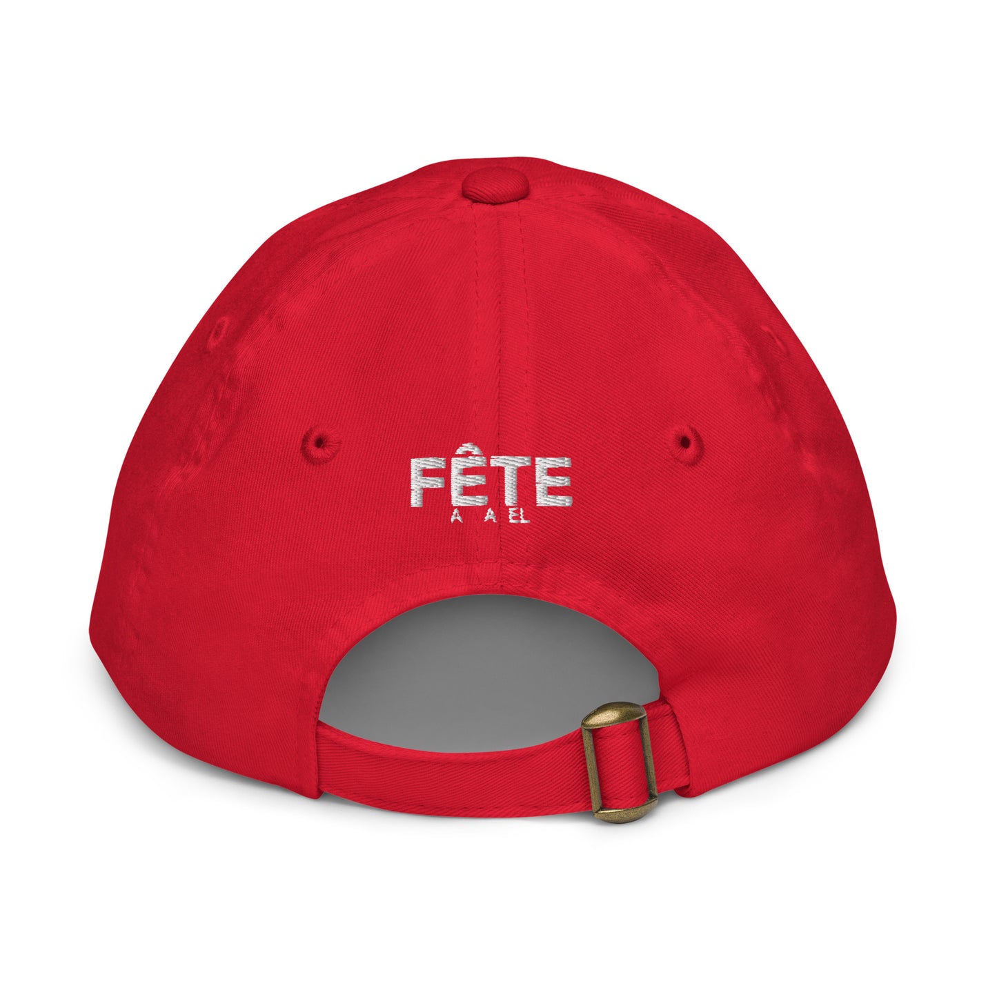 Children's & Youth Cap "CAN" Maple Leaf Embroidered in Classic White on Basic Black, French Navy or Canadian Red