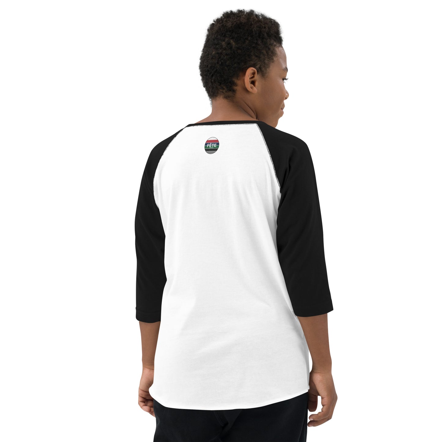 Youth Baseball Shirt "HEADINGLEY, MB" in Basic Black & Classic White