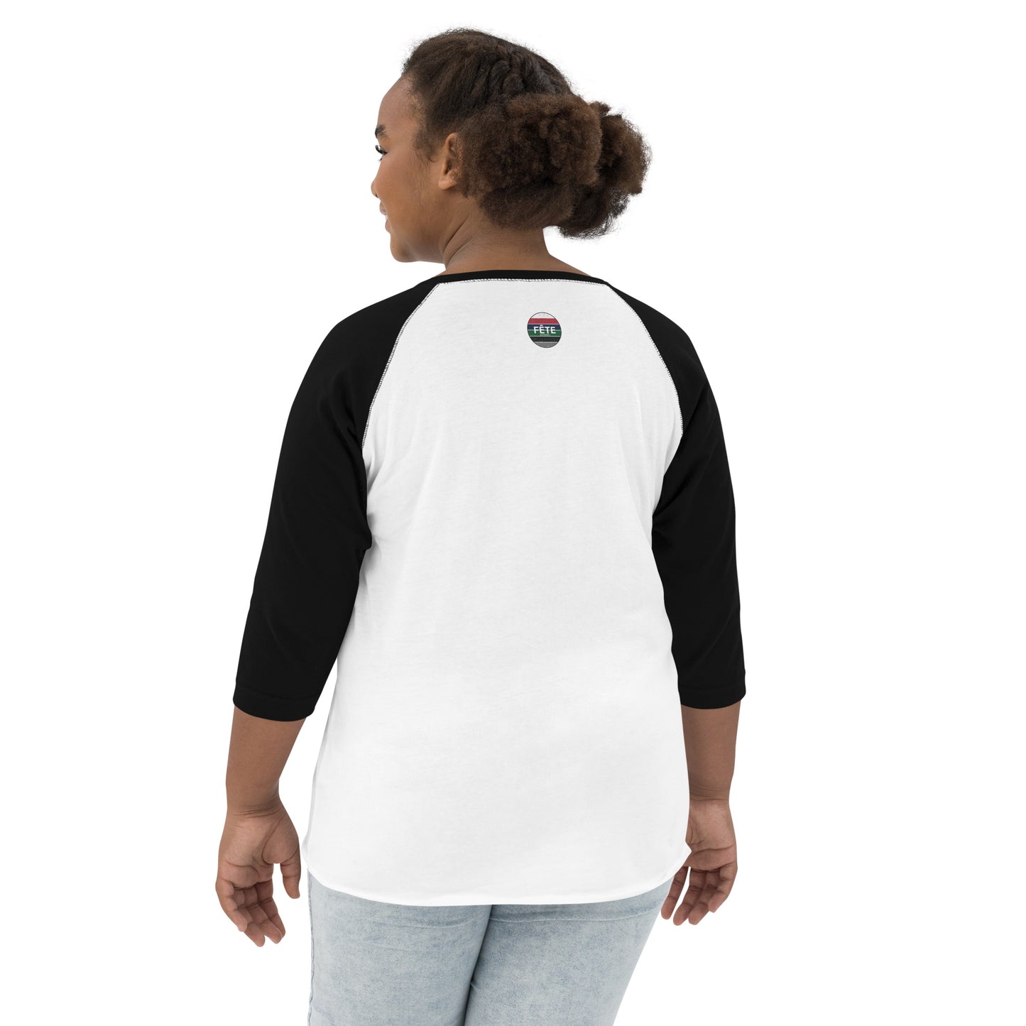 Youth Baseball Shirt "HEADINGLEY, MB" in Basic Black & Classic White