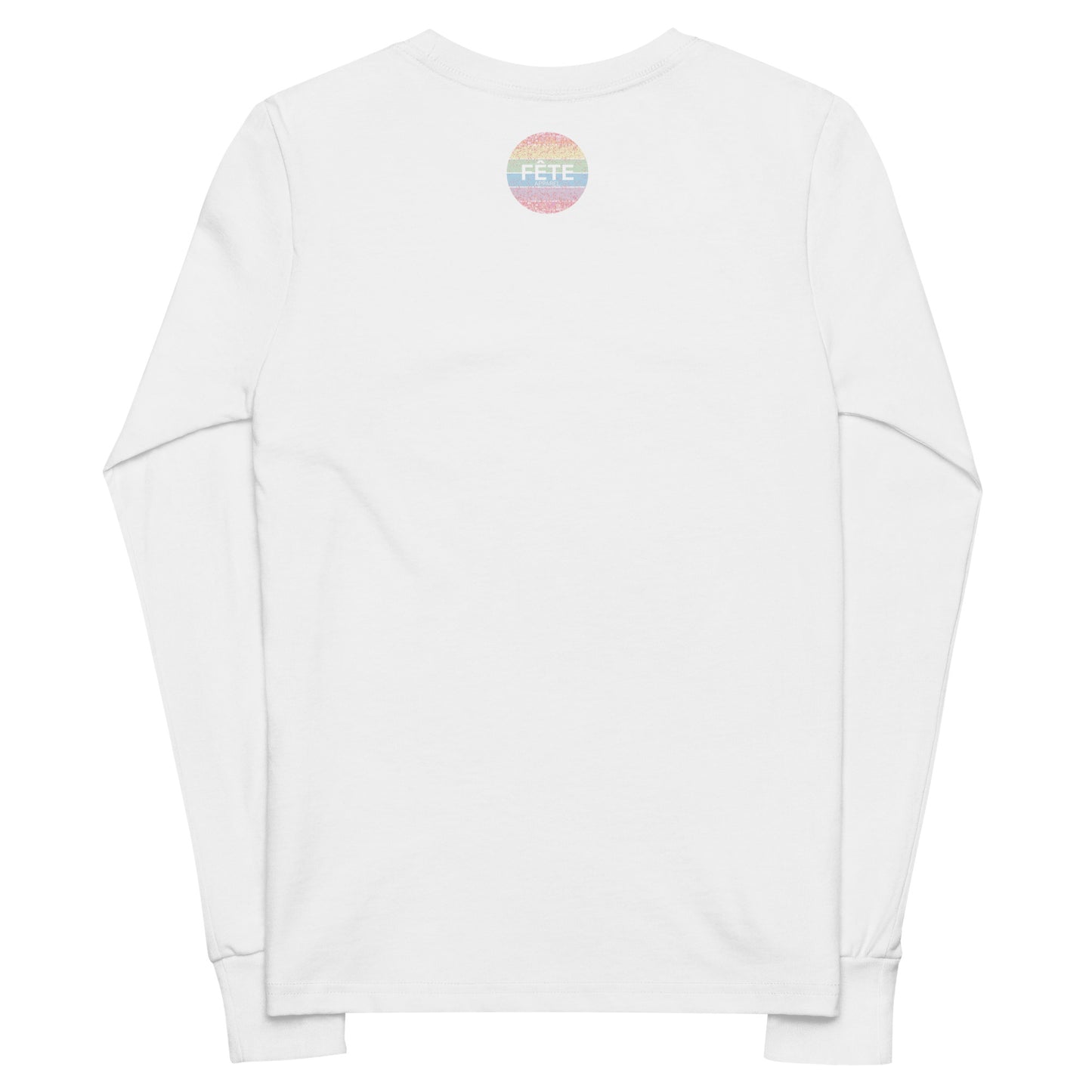 Youth Long-Sleeved Shirt Horse Lover in Classic White & Cotton Candy