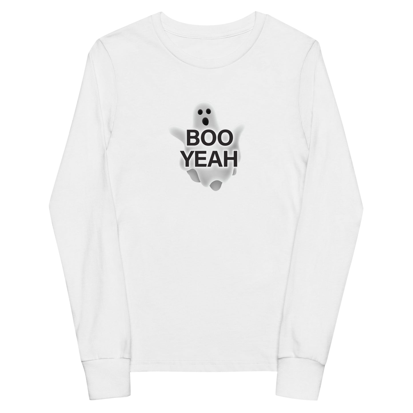 FALL LIMITED EDITION Youth Long-Sleeved Shirt "BOO YEAH" in Basic Black or Classic White