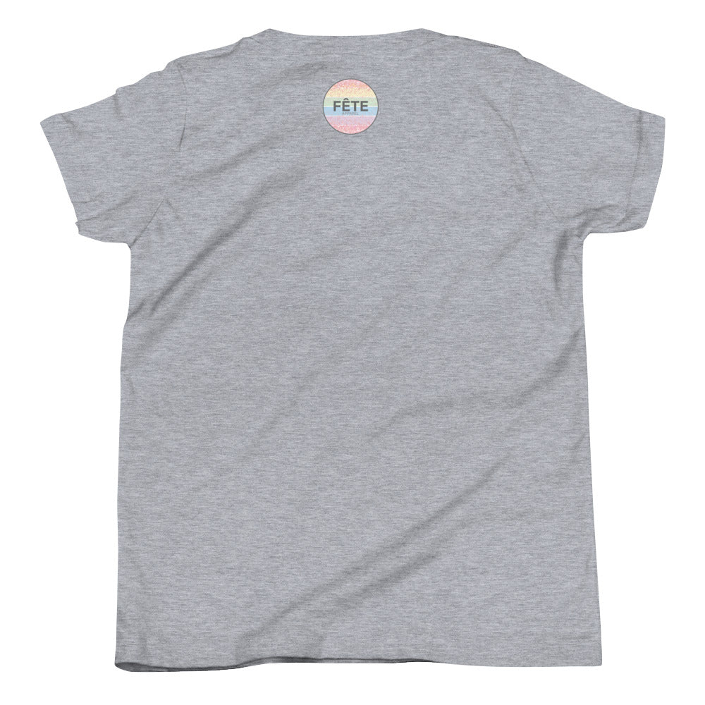 Youth T-Shirt "I LOVE TO DANCE" in Cotton Candy & Storm Grey on Classic White or Heather Grey