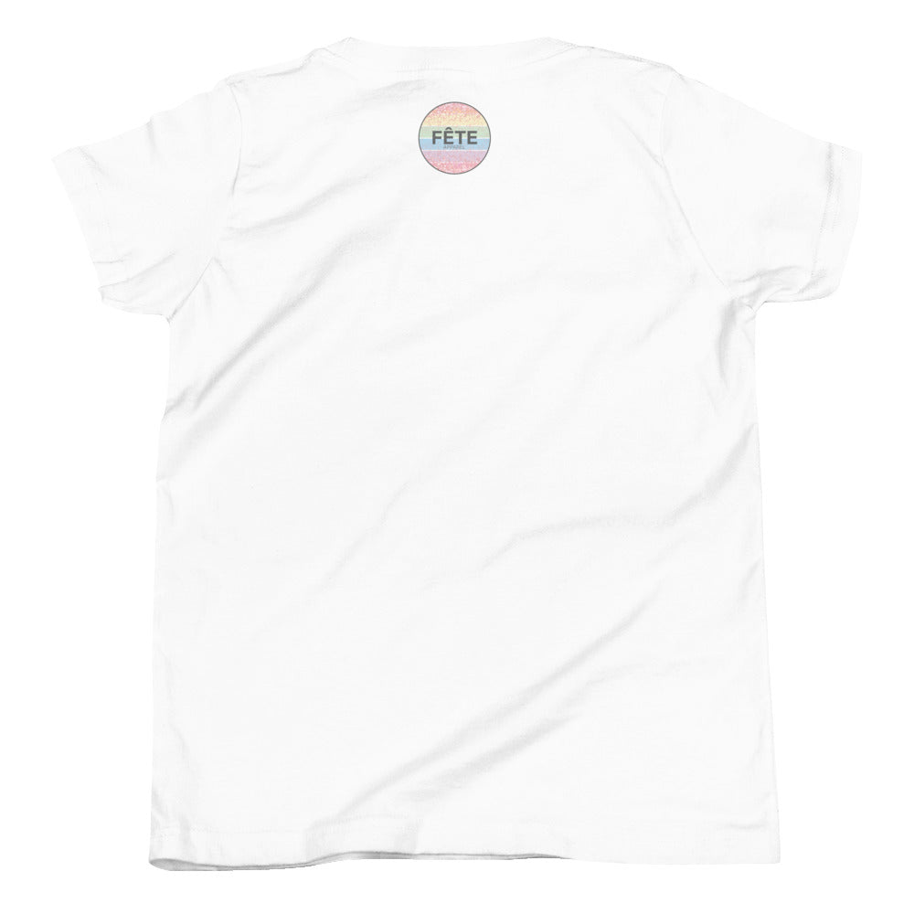 Youth T-Shirt "I LOVE TO DANCE" in Cotton Candy & Storm Grey on Classic White or Heather Grey