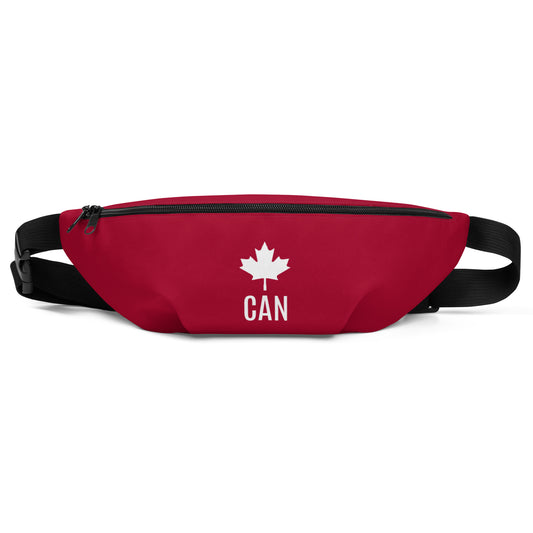 Fanny Pack "CAN" Maple Leaf in Barn Red