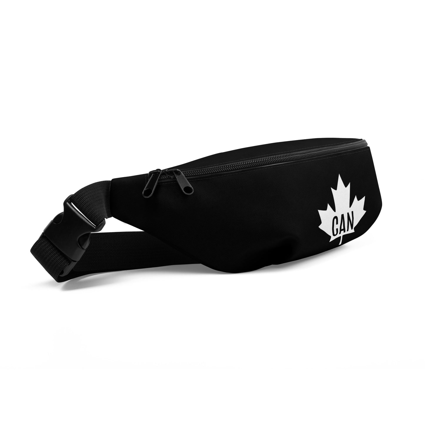 Fanny Pack Maple Leaf in Classic White on Basic Black