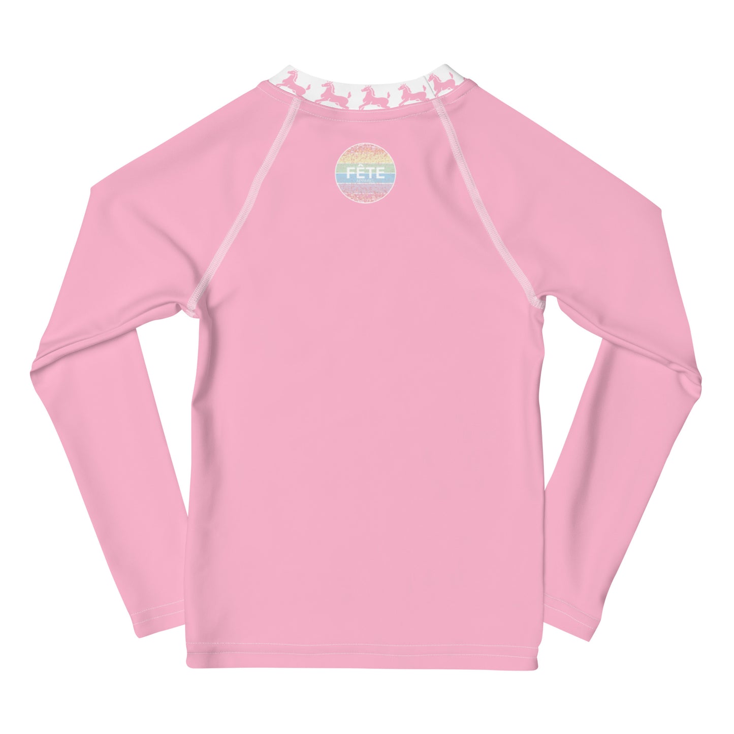 Children's Long-Sleeved Sun Shirt Equestrian in Cotton Candy