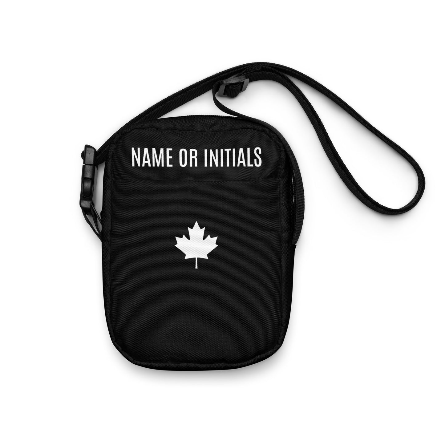 Utility Crossbody Maple Leaf in Classic White on Basic Black