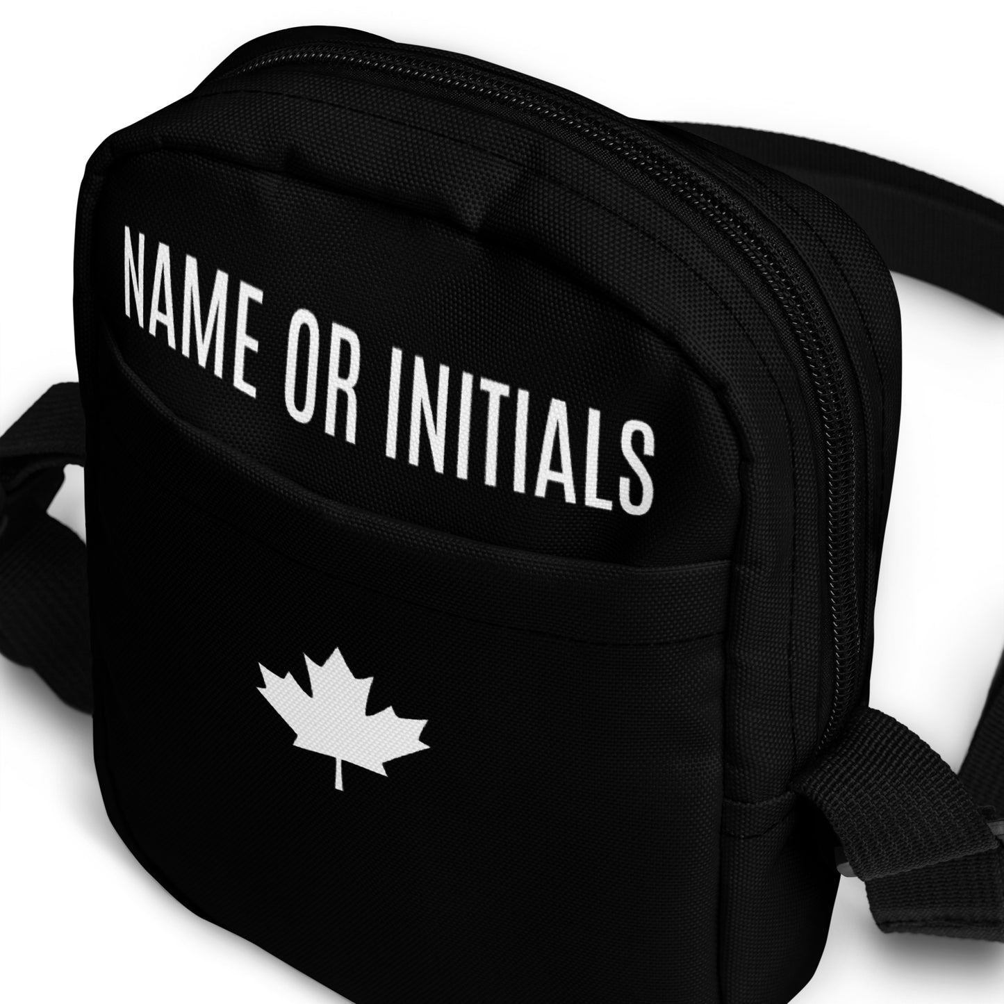 Utility Crossbody Maple Leaf in Classic White on Basic Black