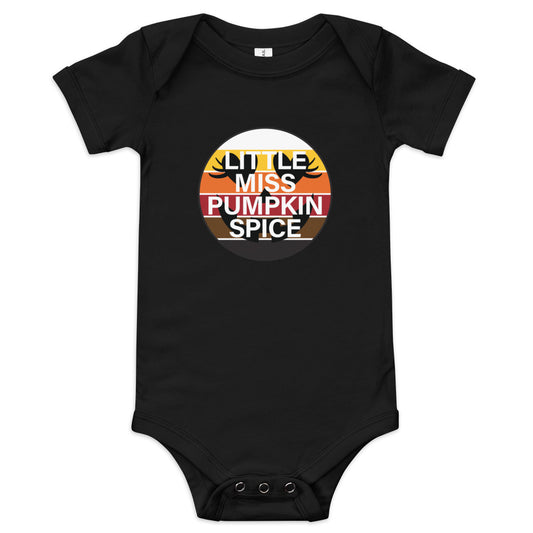 FALL LIMITED EDITION Infant Onesie "LITTLE MISS PUMPKIN SPICE" on Basic Black or Classic White