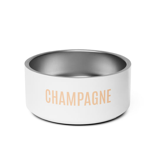 Pet Bowl "CHAMPAGNE" Pet Bowl in Classic White & Peach Creamsicle