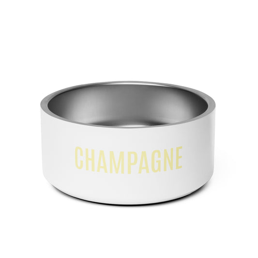 Pet Bowl "CHAMPAGNE" in Classic White & Frozen Lemonade