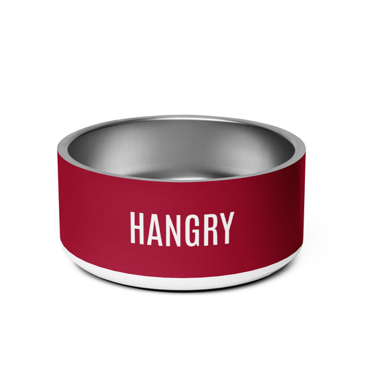 Pet Bowl "HANGRY" in Barn Red