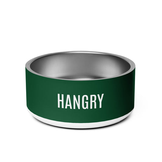 Pet Bowl "HANGRY" Pet Bowl in Racing Green