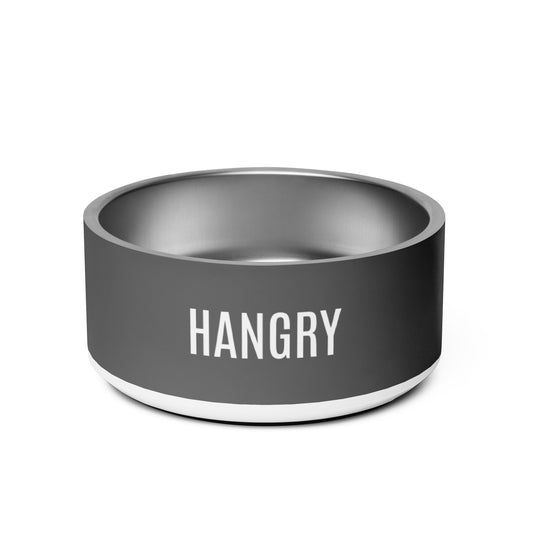 Pet Bowl "HANGRY" in Storm Grey