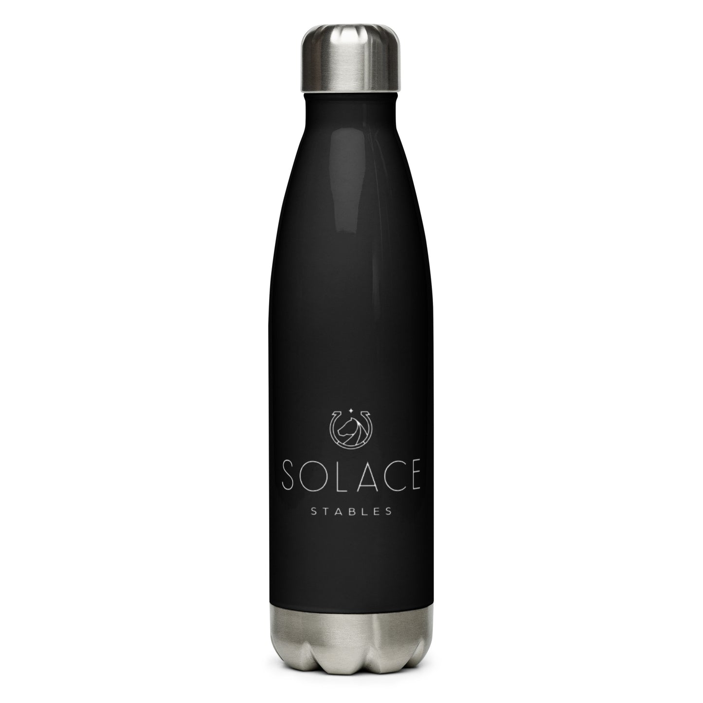 Water Bottle "SOLACE STABLES" in Basic Black