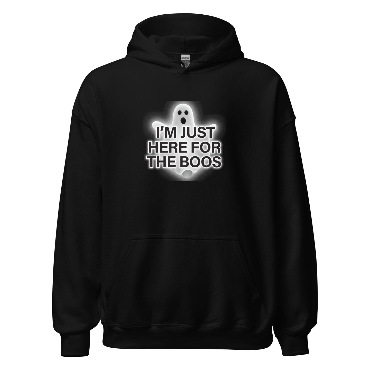 FALL LIMITED EDITION Adult Traditional Hoodie "I'M JUST HERE FOR THE BOOS" on Basic Black or Classic White