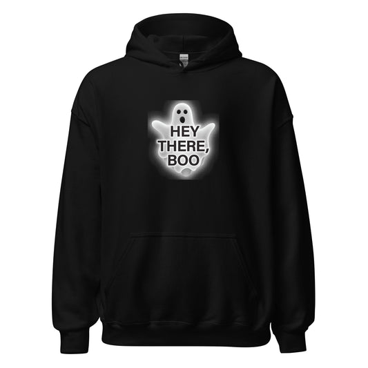 FALL LIMITED EDITION Adult Traditional Hoodie "HEY THERE, BOO" on Basic Black or Classic White