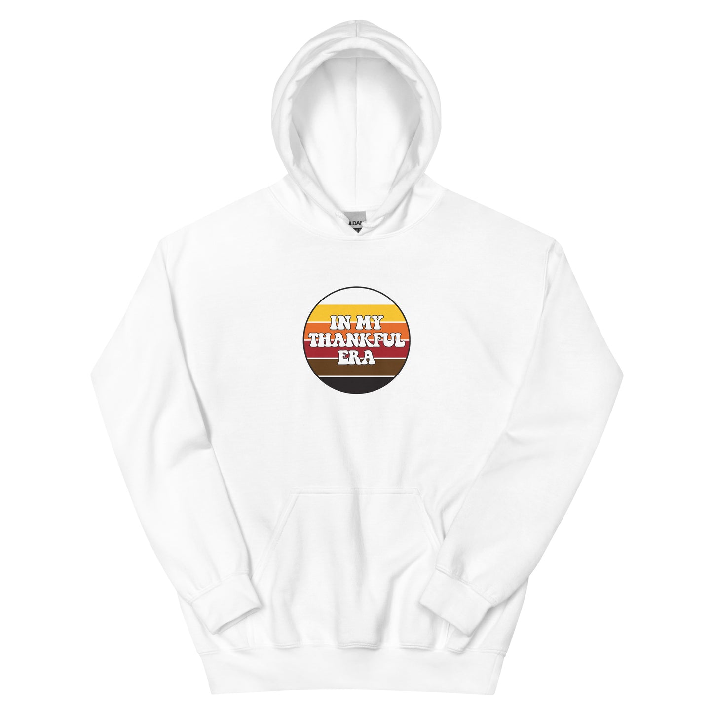 FALL LIMITED EDITION Adult Traditional Hoodie "IN MY THANKFUL ERA" on Basic Black or Classic White