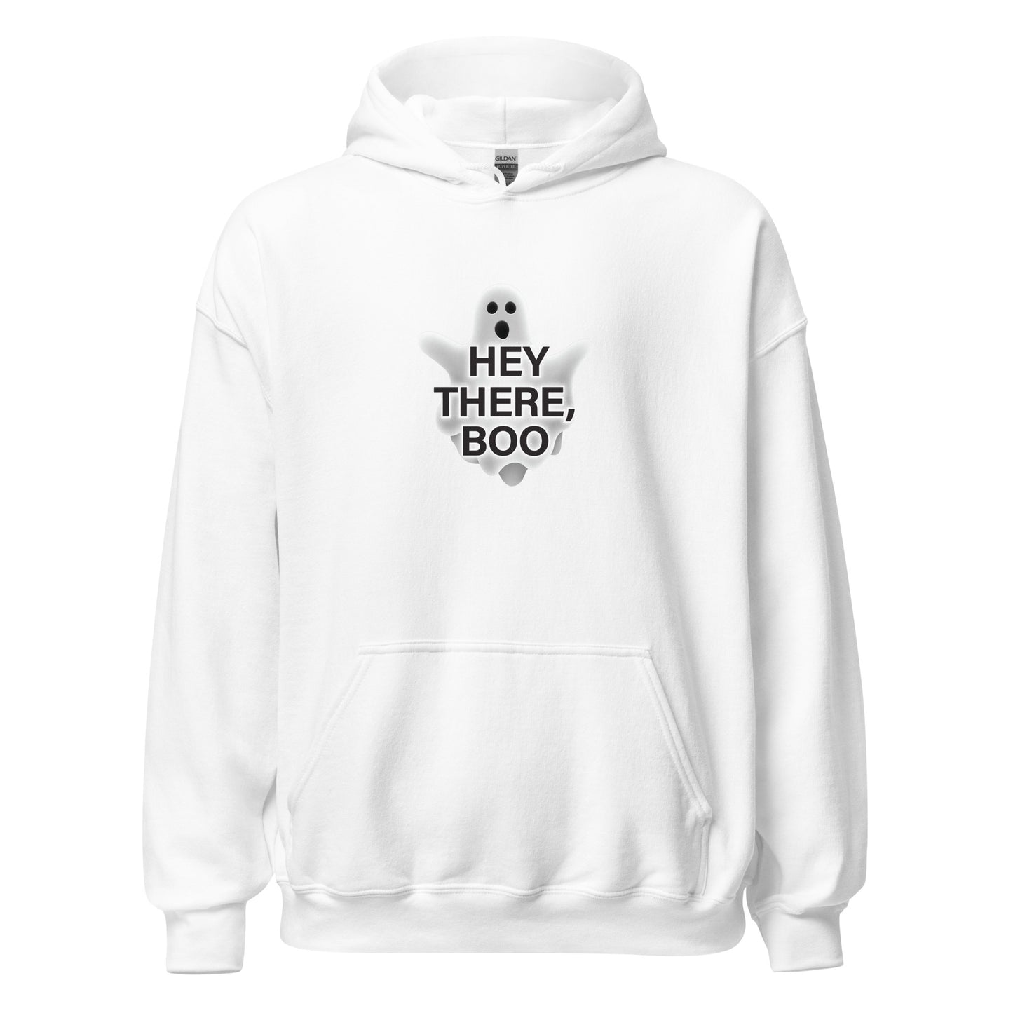 FALL LIMITED EDITION Adult Traditional Hoodie "HEY THERE, BOO" on Basic Black or Classic White