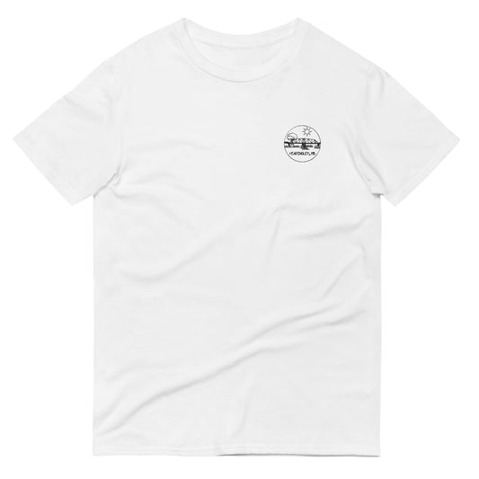 Men's T-Shirt "HEADINGLEY, MB" Embroidered in Basic Black on Classic White