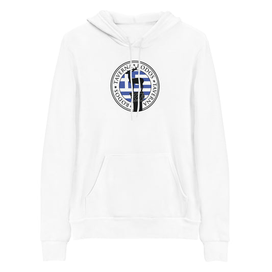 Adult Hoodie "TAVERNA RODOS" on Classic White
