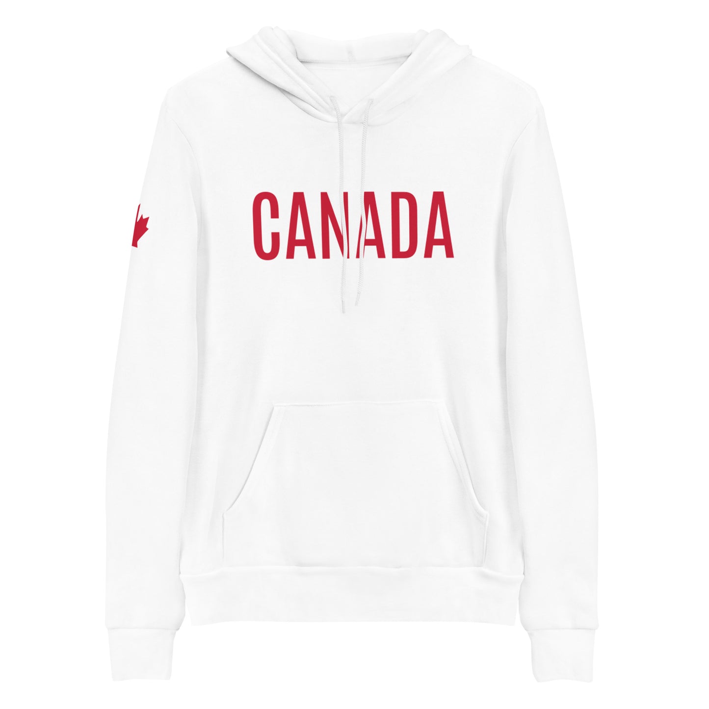 Adult Hoodie "CANADA" in Canadian Red on Classic White