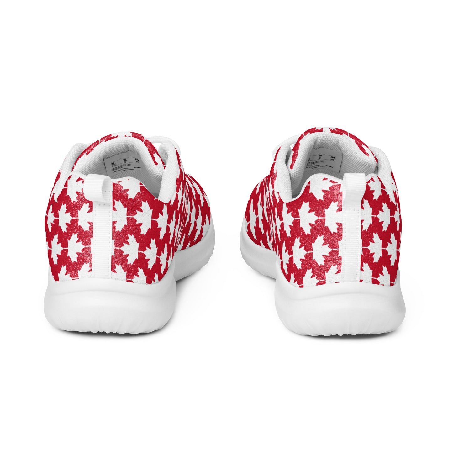 Women's Athletic Shoes Maple Leaf in Classic White on Canadian Red