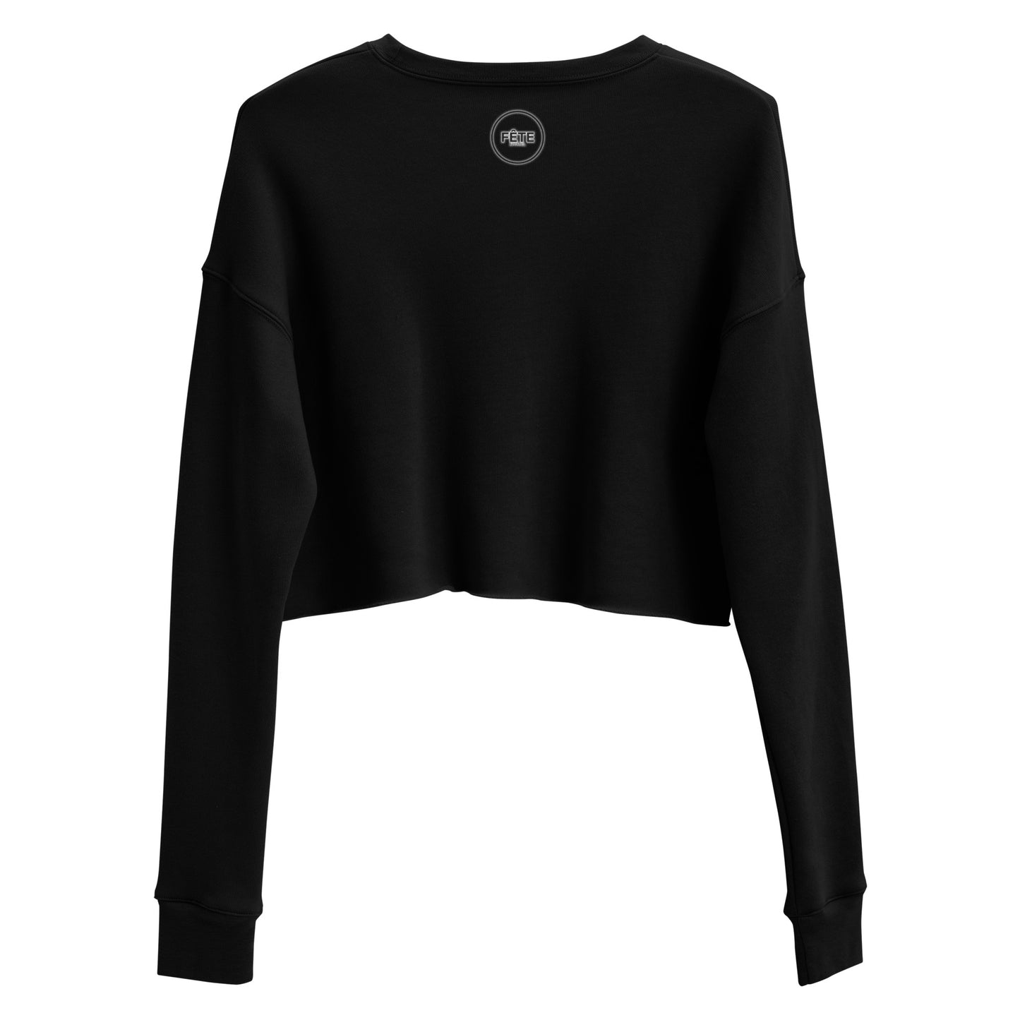 FALL LIMITED EDITION Women's Cropped Sweatshirt "WHAT'S UP, WITCHES?" in Classic White on Basic Black