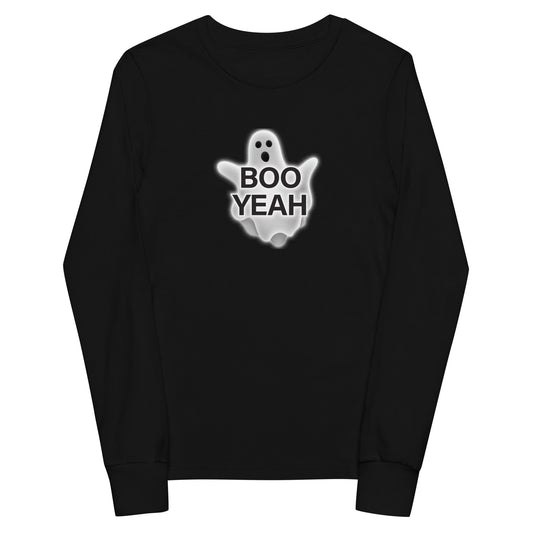 FALL LIMITED EDITION Youth Long-Sleeved Shirt "BOO YEAH" in Basic Black or Classic White